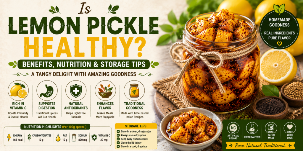 Is Lemon Pickle Healthy? Benefits, Nutrition & Storage Tips – A Complete Guide