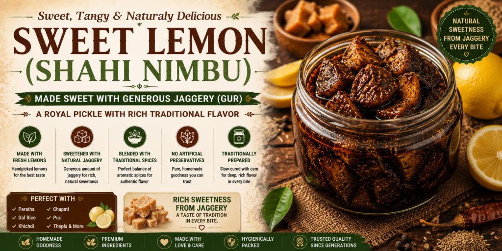 Sweet Lemon Pickle with Jaggery: Why Shahi Nimbu Pickle Made with Gur Tastes So Special